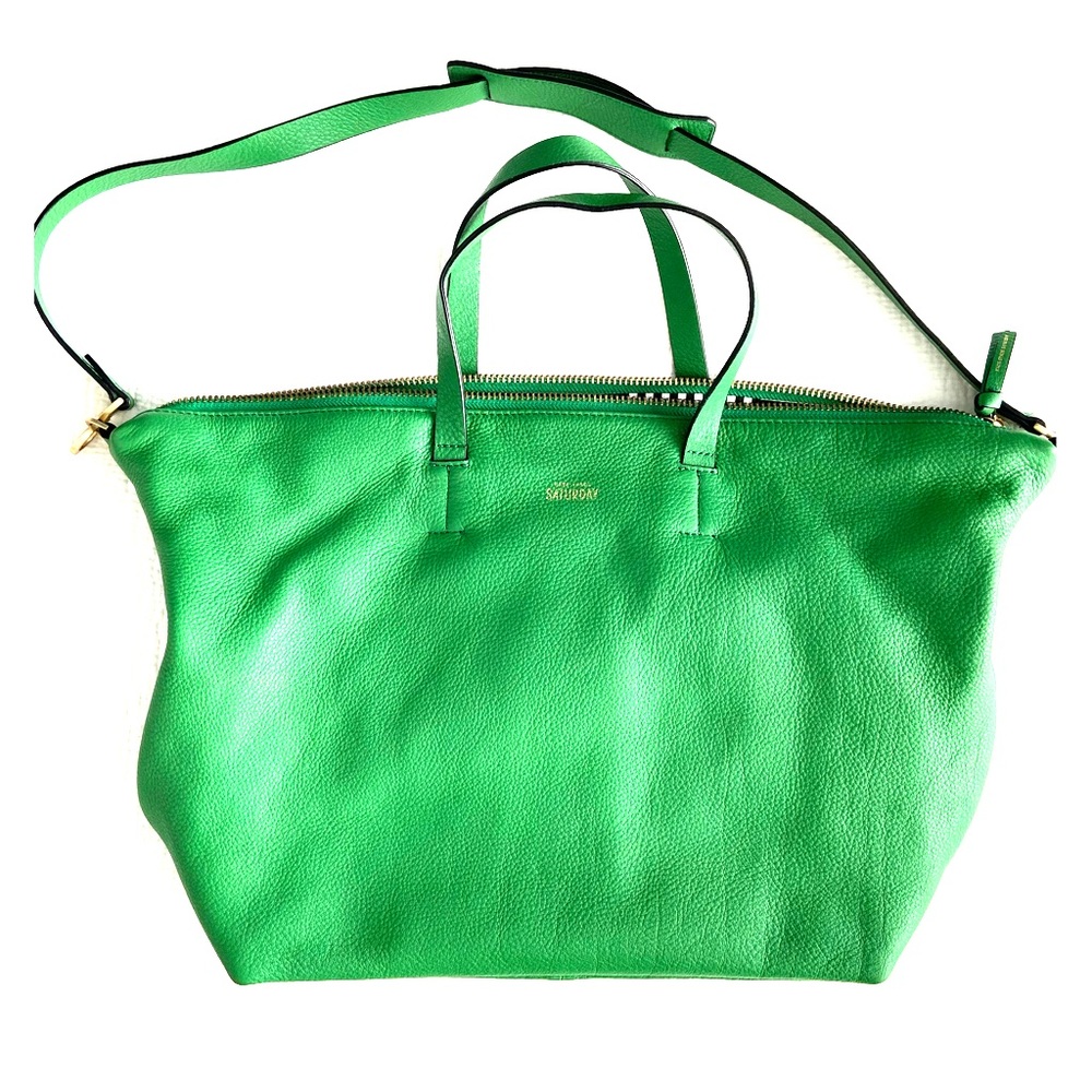 Kate Spade Saturday green leather freeform satchel